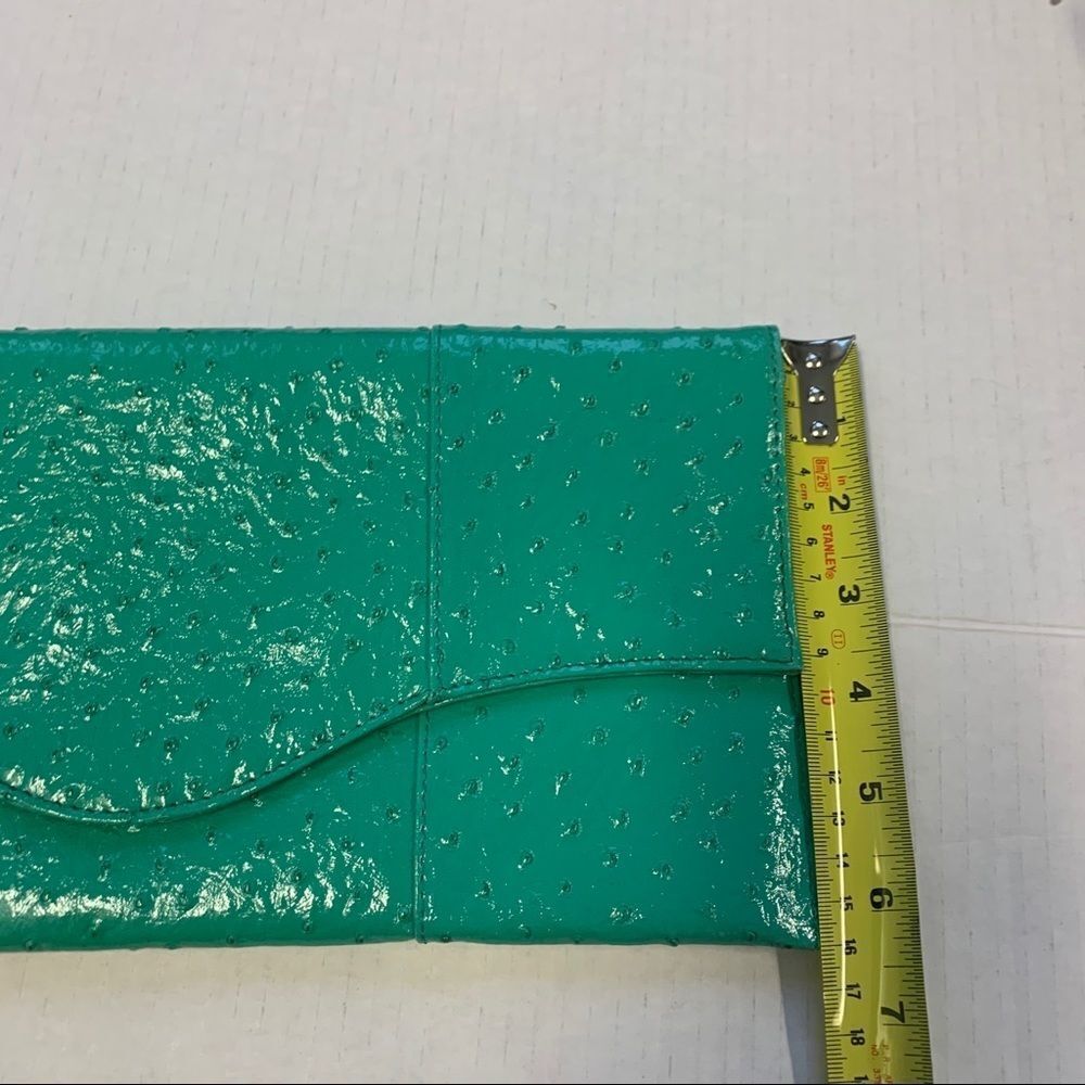 TEAL glossy clutch purse - Picture 6 of 7